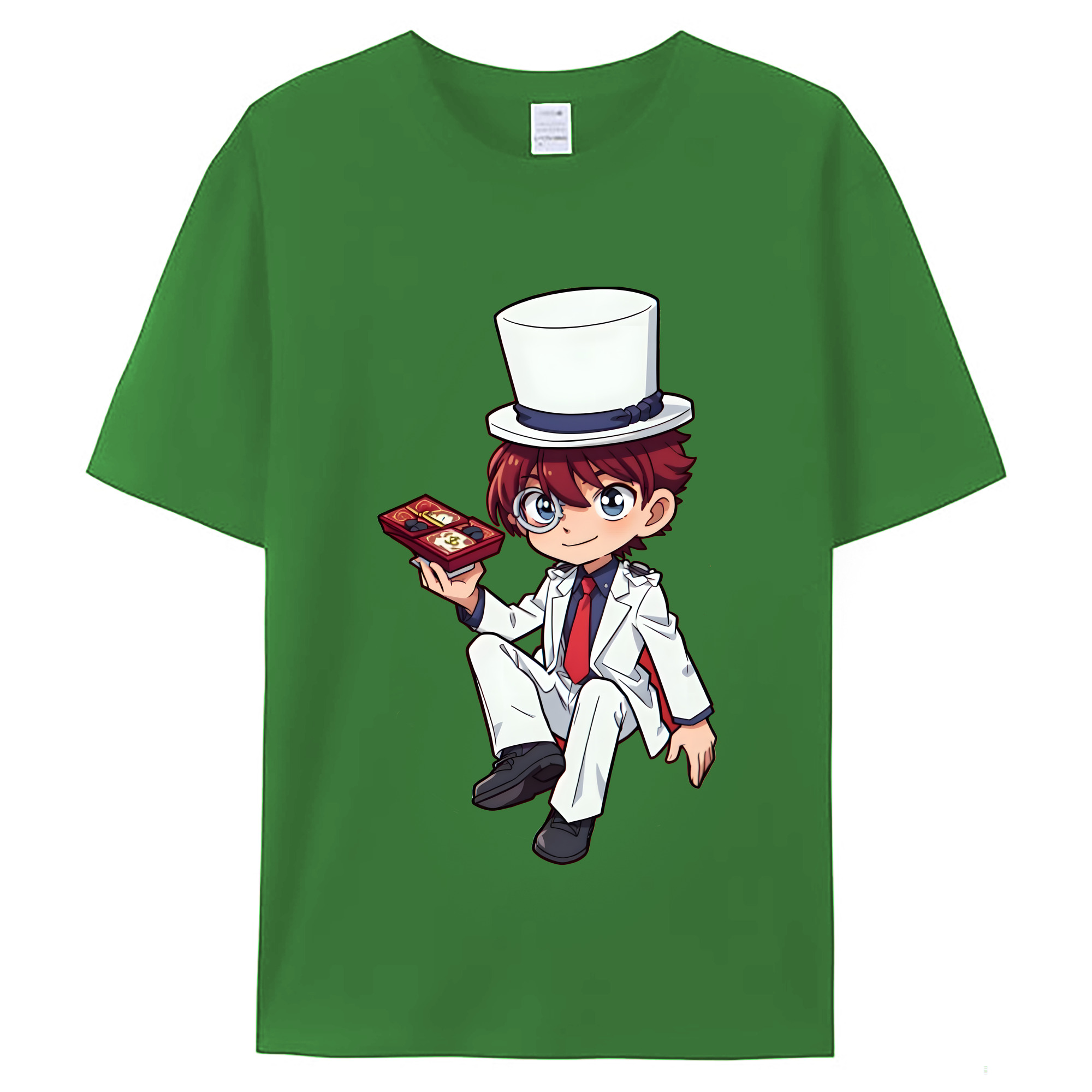 （画像用） 名探偵コナン くろば かいと Detective Conan Kuroba Kaito レディースカジュアルプリントTシャツ（綿100％）
